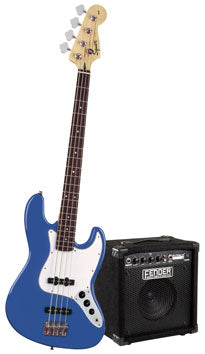 SQUIER JAZZ BASS START PLAYING PACK WITH RUMBLE 15 METALLIC BLUE