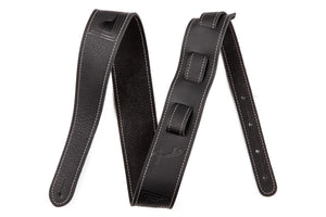 FENDER MONOGRAM LEATHER STRAP - BLACK