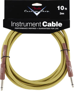 FENDER FG10T CUSTOM SHOP INSTRUMENT CABLE TWEED STRAIGHT 10'
