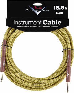 FENDER FG186T CUSTOM SHOP INSTRUMENT CABLE TWEED STRAIGHT 18.6'