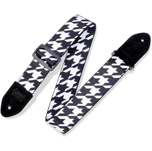 LEVY'S MP2-008 2 POLYESTER GUITAR STRAP- HOUNDSTOOTH