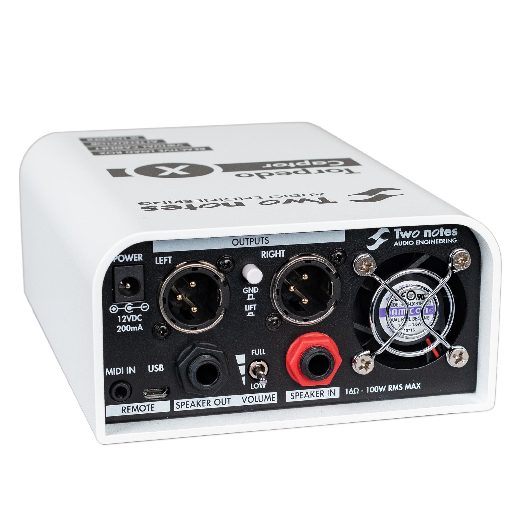 TWO NOTES TORPEDO CAPTOR X 16 OHM LOAD BOX, ATTENUATOR, CAB SIM