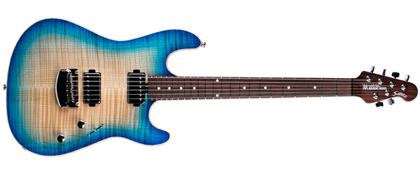 ERNIE BALL MUSIC MAN BFR SABRE HH - CORAL BLUE BURST, ALL ROSEWOOD NECK