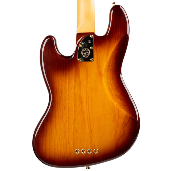 FENDER 75TH ANNIVERSARY COMMEMORATIVE JAZZ BASS - 2-COLOUR BOURBON BURST