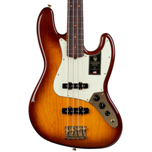 FENDER 75TH ANNIVERSARY COMMEMORATIVE JAZZ BASS - 2-COLOUR BOURBON BURST