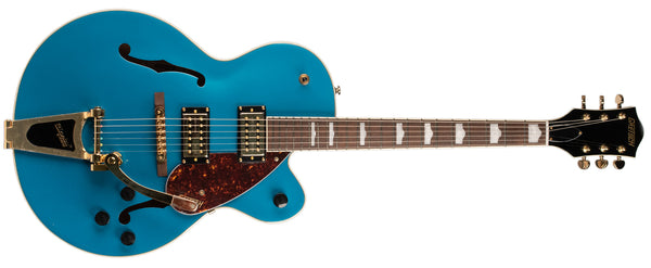 GRETSCH G2410TG STREAMLINER HOLLOW BODY SINGLE-CUT WITH BIGSBY AND GOLD HARDWARE - OCEAN TURQUOISE