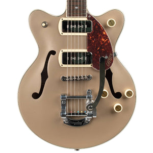 GRETSCH G2655T-P90 STREAMLINER CENTER BLOCK JR. DOUBLE-CUT P90 WITH BIGSBY - TWO-TONE SAHARA METALLIC