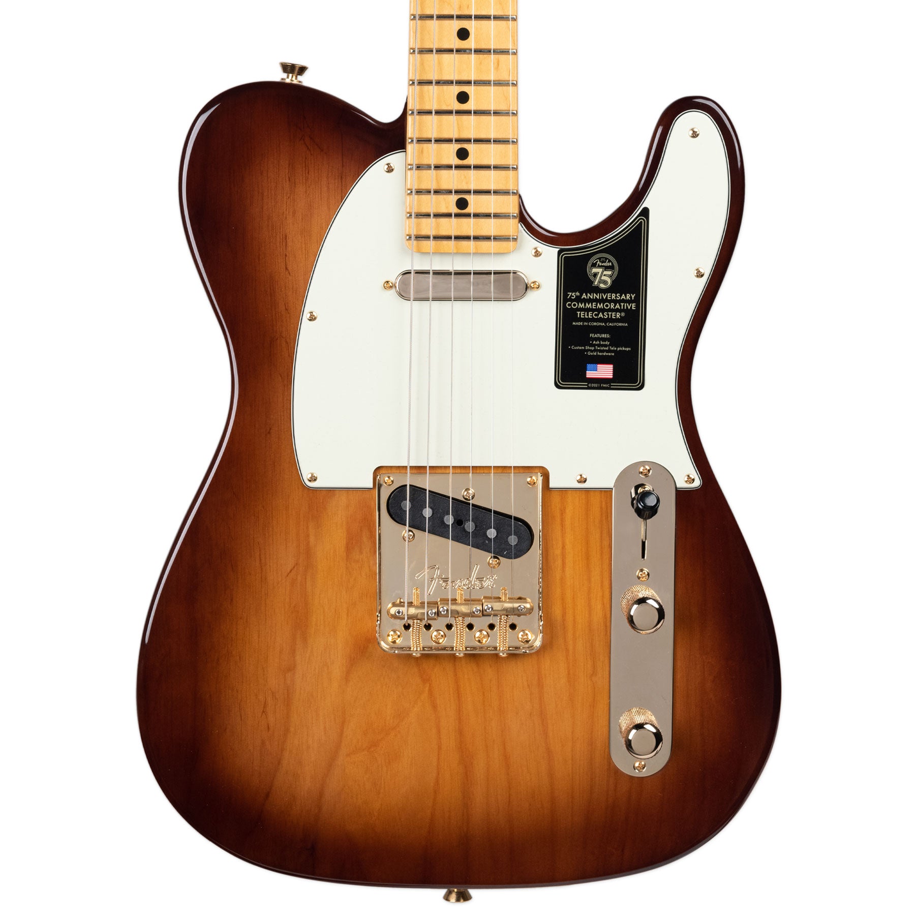FENDER 75TH ANNIVERSARY COMMEMORATIVE TELECASTER - 2-COLOUR BOURBON BURST