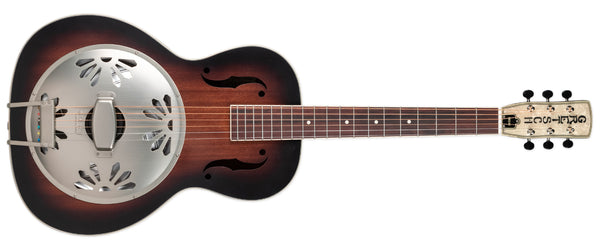 GRETSCH G9241 ALLIGATOR BISCUIT ROUND-NECK ACOUSTIC / ELECTRIC RESONATOR GUITAR - 2-COLOUR SUNBURST