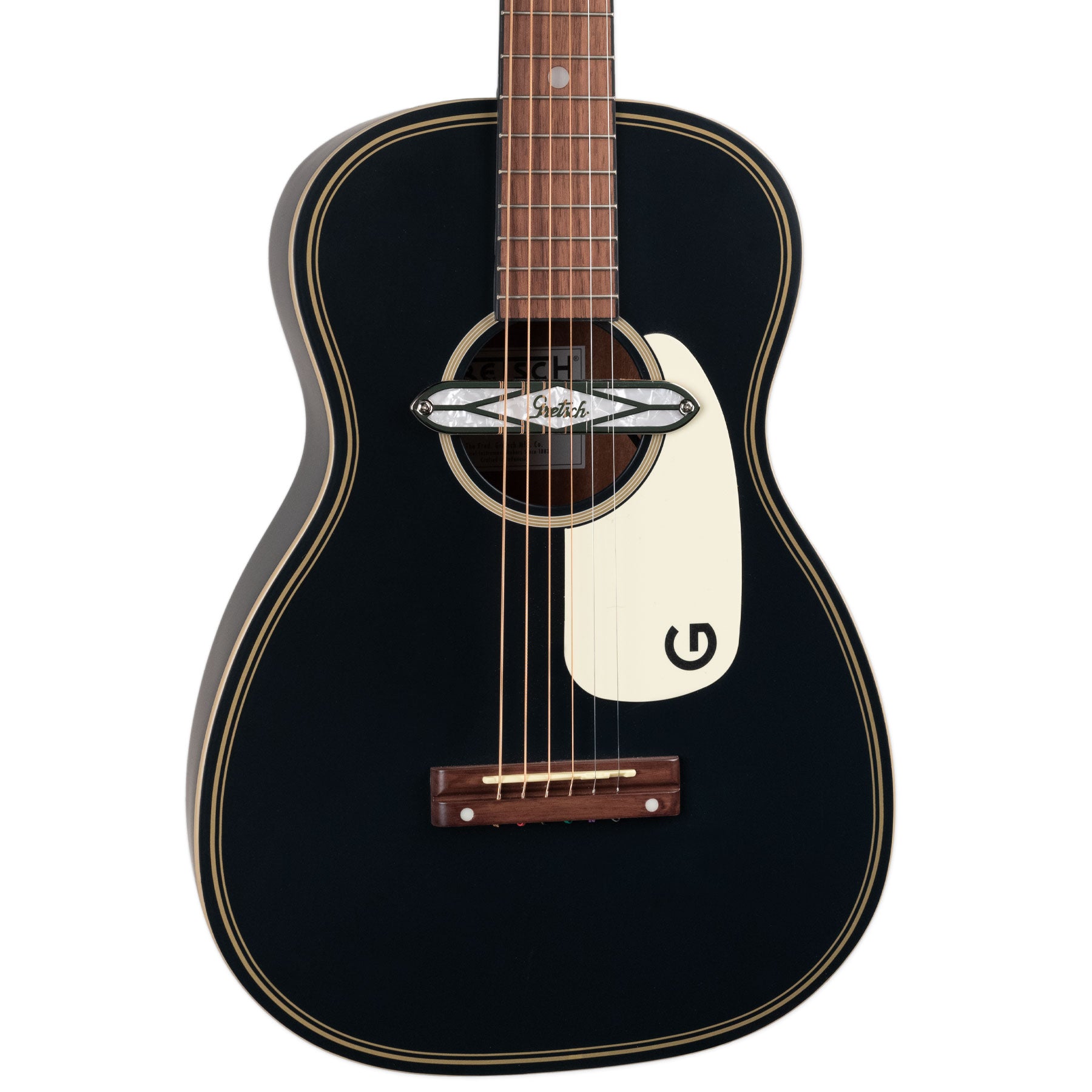 GRETSCH G9520E GIN RICKEY ACOUSTIC/ELECTRIC WITH SOUNDHOLE PICKUP - SMOKESTACK BLACK