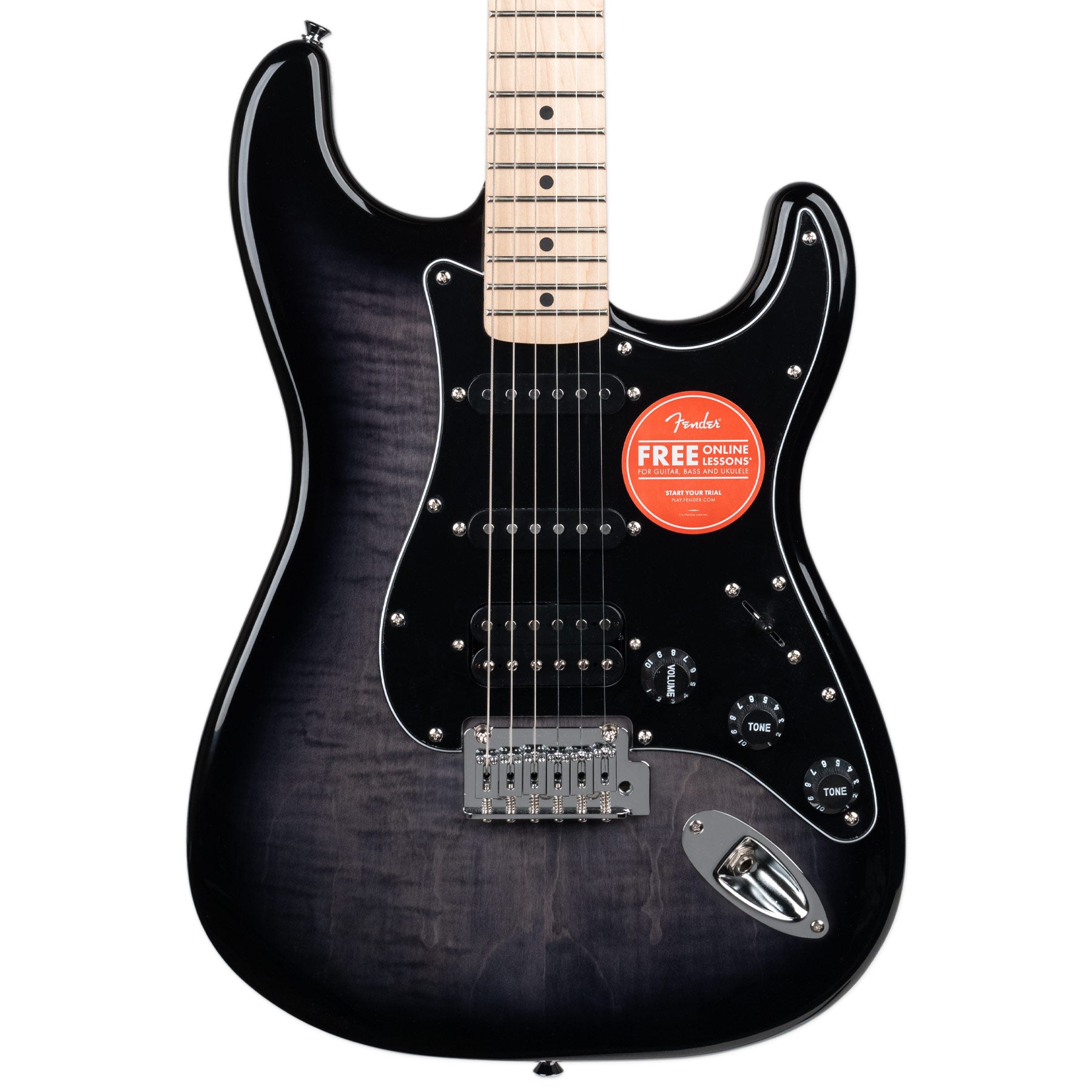 SQUIER AFFINITY SERIES STRATOCASTER FMT HSS - BLACK BURST