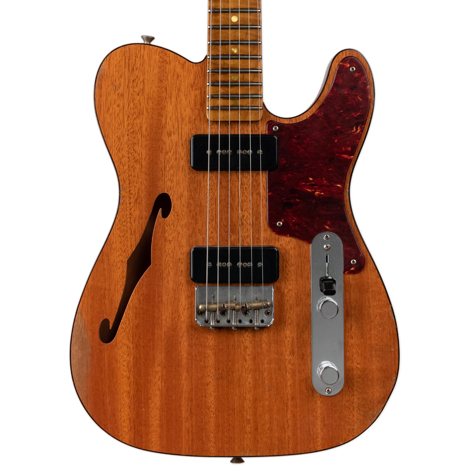 USED FENDER CUSTOM SHOP LIMITED EDITION P90 THINLINE TELECASTER RELIC - AGED NATURAL WITH CASE