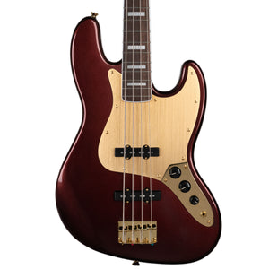 SQUIER 40TH ANNIVERSARY JAZZ BASS GOLD EDITION - RUBY RED METALLIC