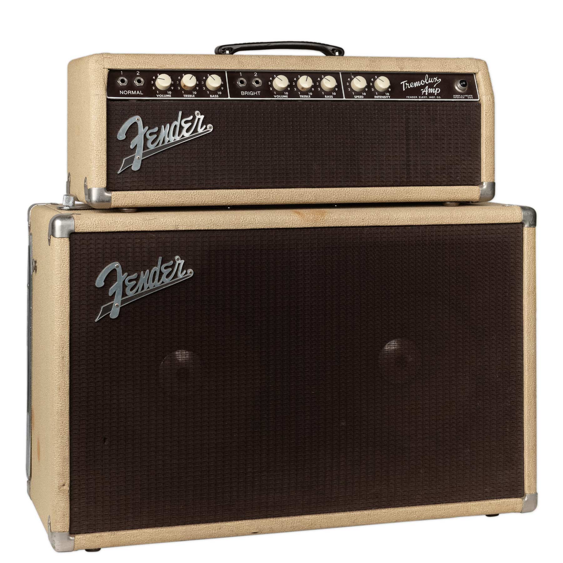 VINTAGE FENDER 1962 TREMOLUX AMP WITH MATCHING 2X10 CABINET