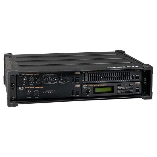 USED BOSS HALF-RACK PROCESSORS - GE-21, CL-50, NS-50, SE-50 - WITH RACK CASE