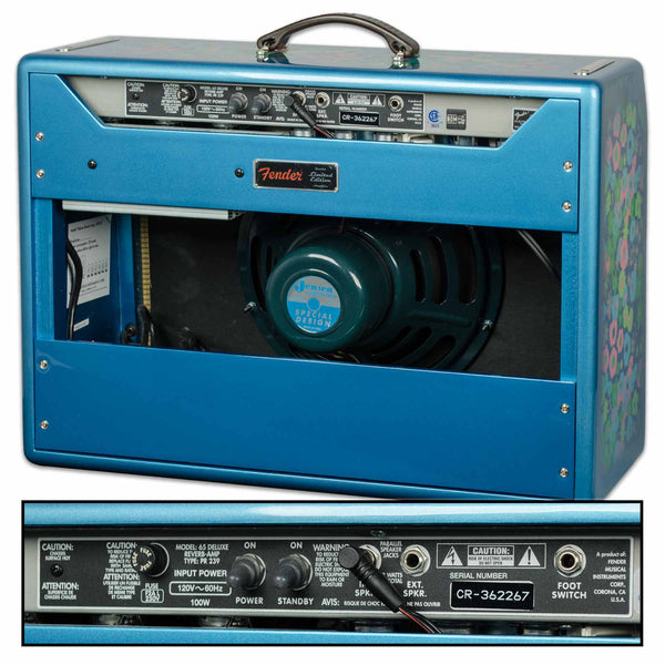 FENDER DELUXE REVERB BLUE FLOWER GUITAR AMP | Stang Guitars