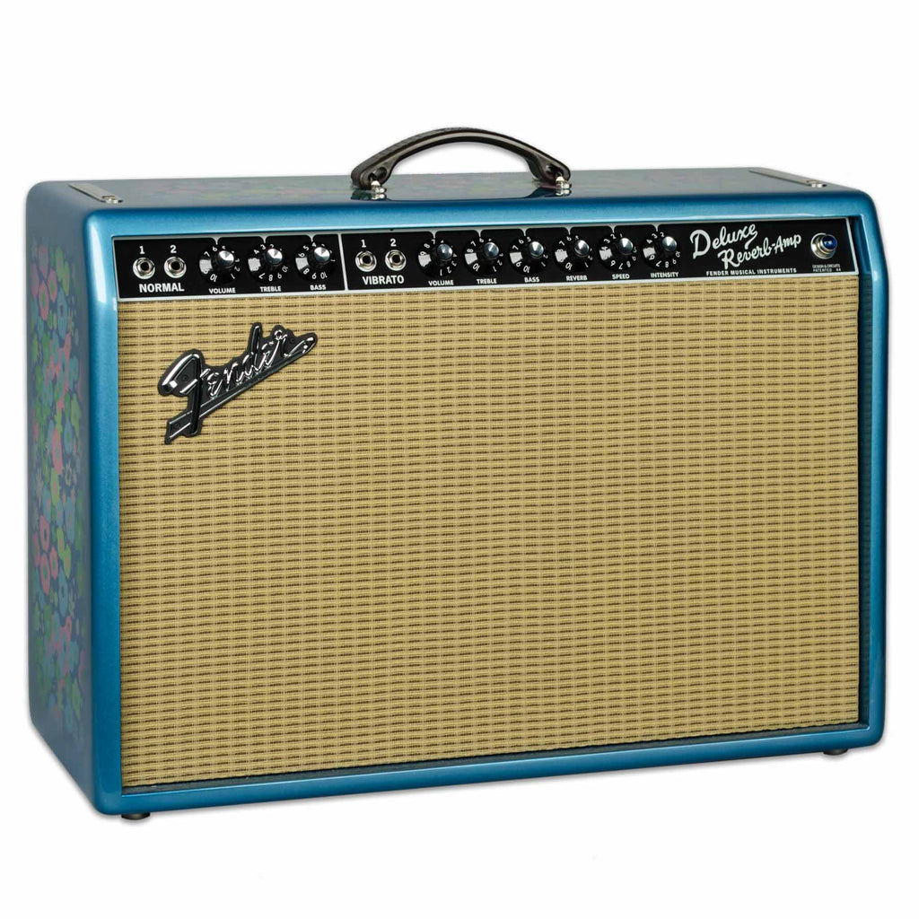 Blues Reverb Fender FENDER DELUXE REVERB BLUE FLOWER GUITAR AMP | Stang Guitars