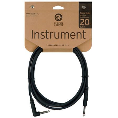 PLANET WAVES 20' CLASSIC RIGHT ANGLE INSTRUMENT CABLE