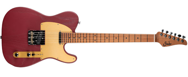 SUHR ANDY WOOD SIGNATURE SERIES MODERN T, IRON RED, T BRIDGE, SS