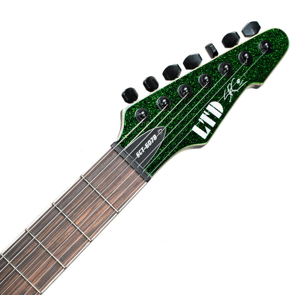 LTD SCT-607 STEPHEN CARPENTER SIGNATURE 7 STRING BARITONE GREEN SPARKLE W/CASE