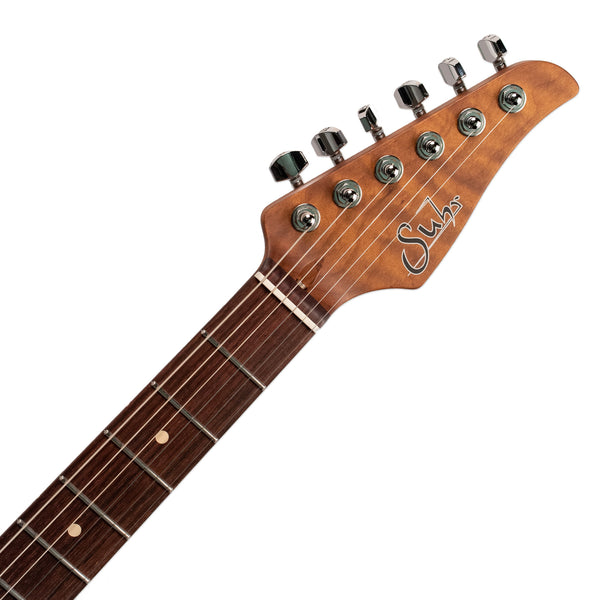 SUHR LIMITED EDITION CLASSIC S METALLIC HSS - COPPER FIREMIST W/ ROASTED FLAME MAPLE NECK