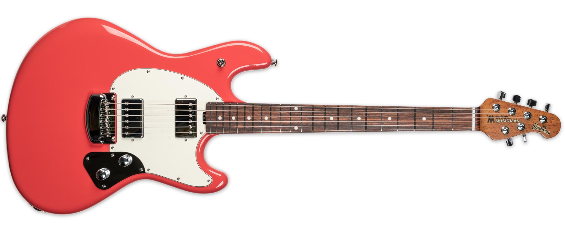 ERNIE BALL MUSIC MAN STINGRAY RS GUITAR- CORAL RED | Stang Guitars