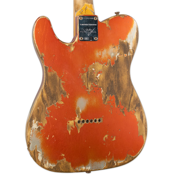 FENDER CUSTOM SHOP LIMITED EDITION ’63 TELECASTER SUPER HEAVY RELIC SUPER-FADED AGED CANDY TANGERINE
