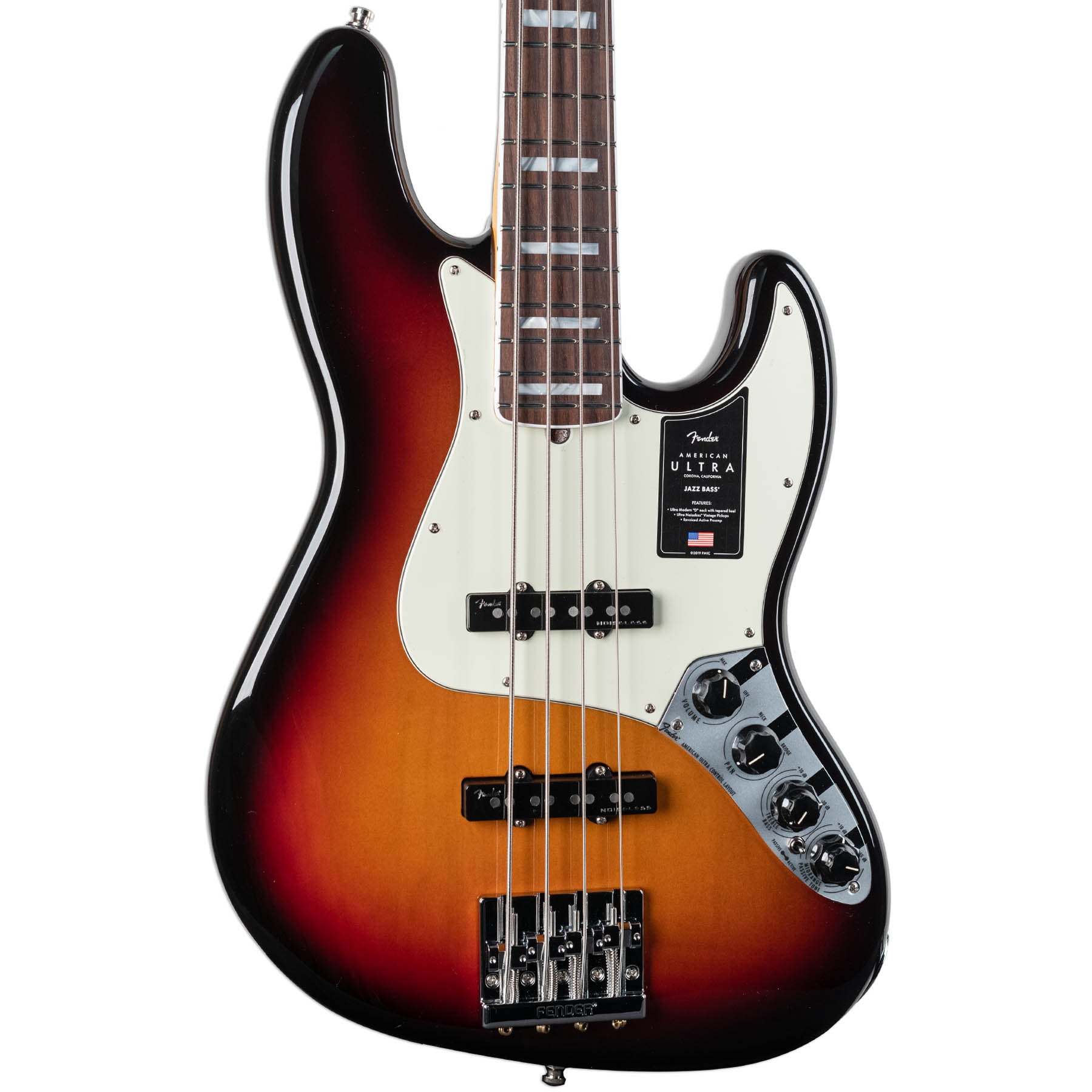 FENDER AMERICAN ULTRA JAZZ BASS - ULTRABURST W/ ROSEWOOD FINGERBOARD