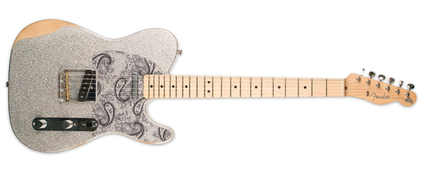 FENDER BRAD PAISLEY SIGNATURE ROAD WORN TELE SILVER SPARKLE