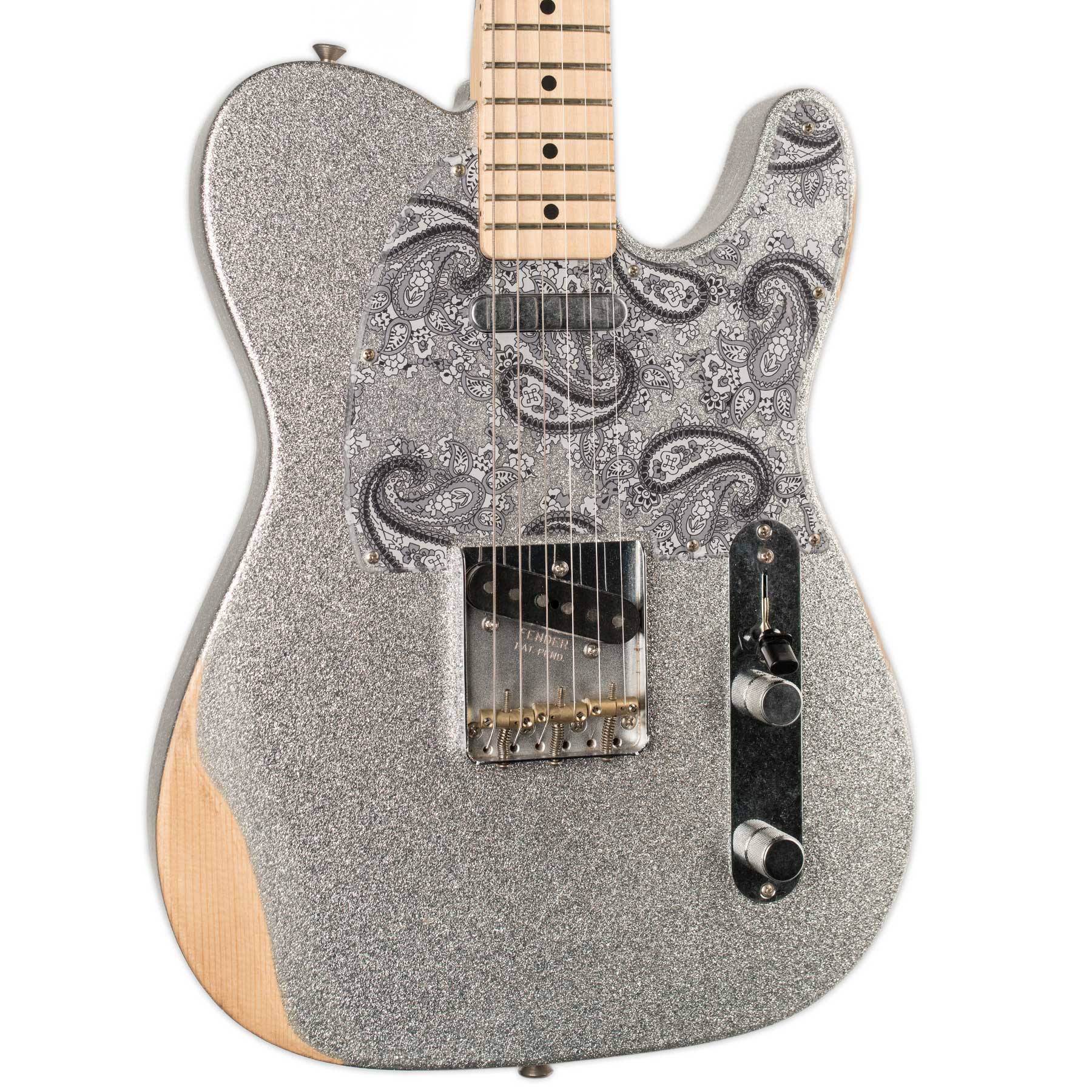 FENDER BRAD PAISLEY SIGNATURE ROAD WORN TELE SILVER SPARKLE