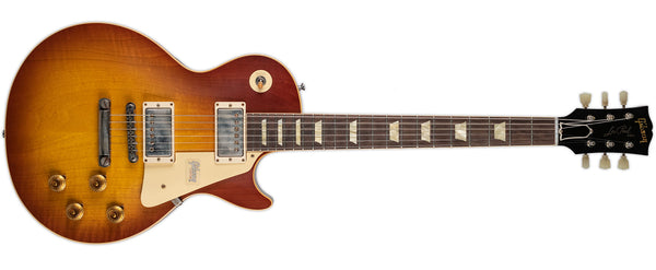 GIBSON CUSTOM SHOP 1958 LES PAUL STANDARD REISSUE- ICED TEA BURST W/ BOLIVIAN ROSEWOOD FINGERBOARD VOS