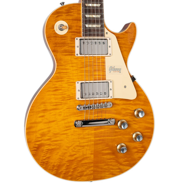 GIBSON CUSTOM SHOP 1960 LES PAUL STANDARD FIGURED TOP REISSUE- ‘BEAUTY OF THE BURST’ PAGE 52 LEMON DROP GLOSS