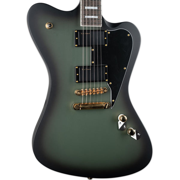 LTD BILL KELLIHER SIGNATURE SPARROWHAWK MILITARY GREEN SUNBURST SATIN WITH CASE SIGNED BY BILL KELLIHER