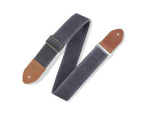 LEVY'S M7WC-GRY 2” WAXED CANVAS GUITAR STRAP- GREY