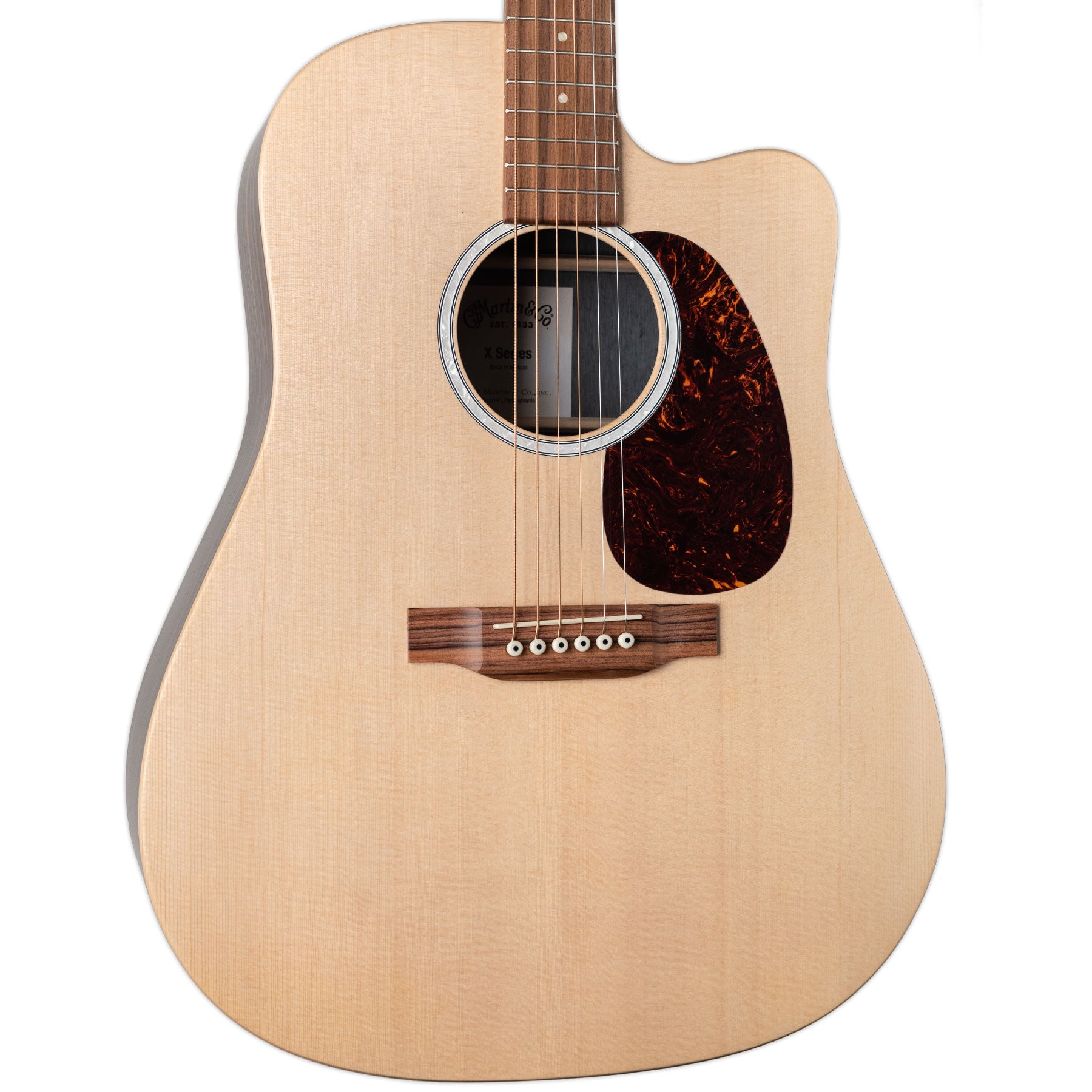 MARTIN DC-X2E-02 MACASSAR ACOUSTIC ELECTRIC GUITAR WITH GIGBAG