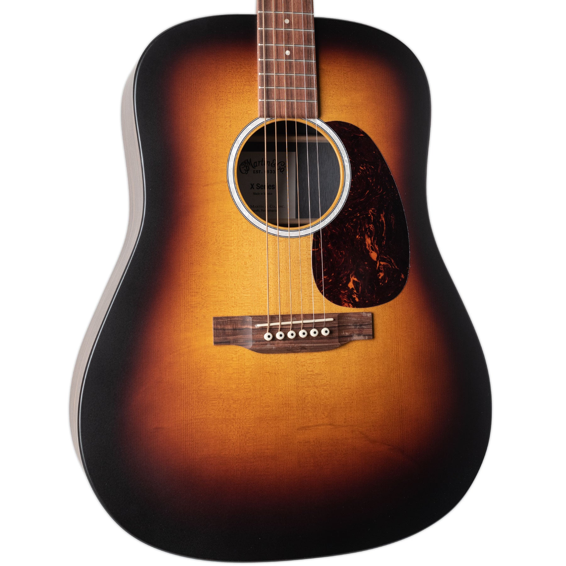 MARTIN D-X2E BURST ACOUSTIC ELECTRIC GUITAR WITH GIGBAG