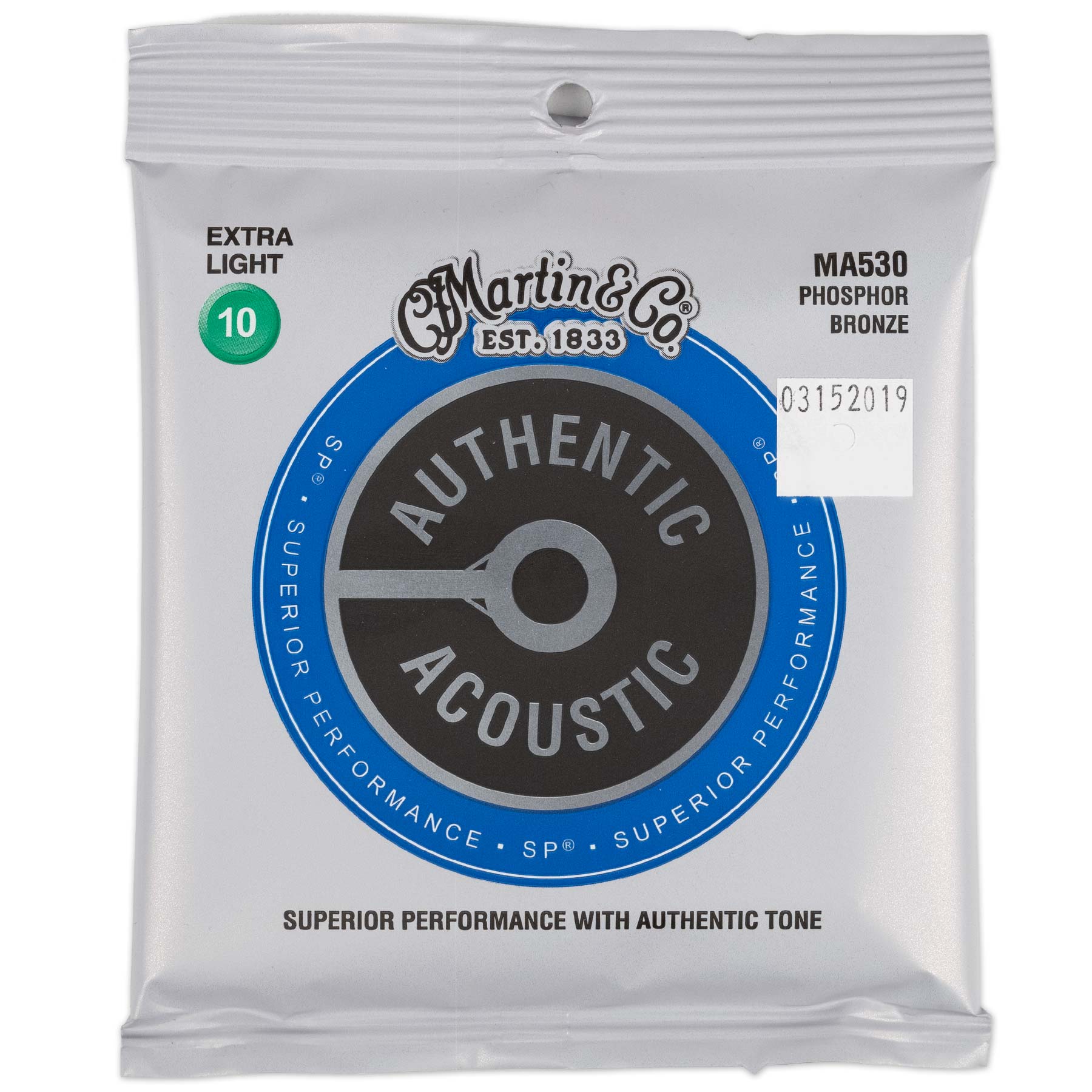 MARTIN MA530 AUTHENTIC ACOUSTIC SP STRINGS EXTRA LIGHT 10-47