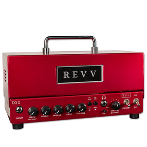 REVV D20 LIMITED EDITION RED TWO NOTES TORPEDO EMBEDDED LUNCHBOX GUITAR AMPLIFIER HEAD