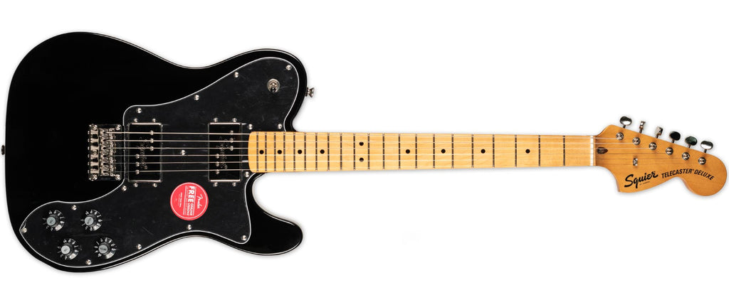 SQUIER CLASSIC VIBE 70'S TELECASTER DELUXE BLACK | Stang Guitars