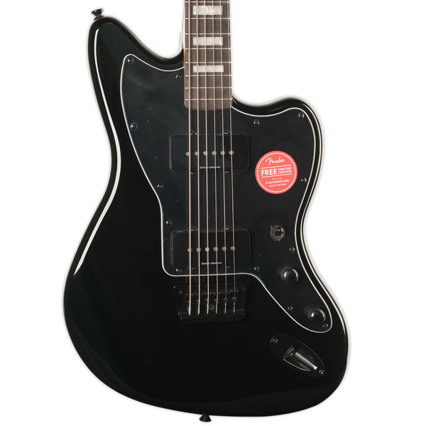 SQUIER DELUXE BARITONE JAZZMASTER TRANSPARENT BLACK