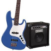 SQUIER JAZZ BASS START PLAYING PACK WITH RUMBLE 15 METALLIC BLUE