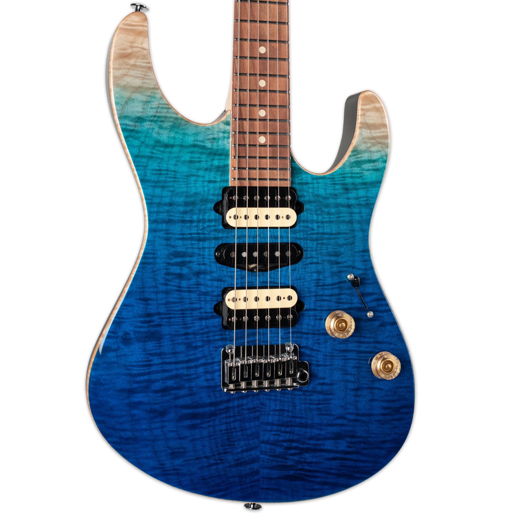 SUHR MODERN PLUS CURLY AQUA BLUE GRADIENT NAMM LIMITED EDITION