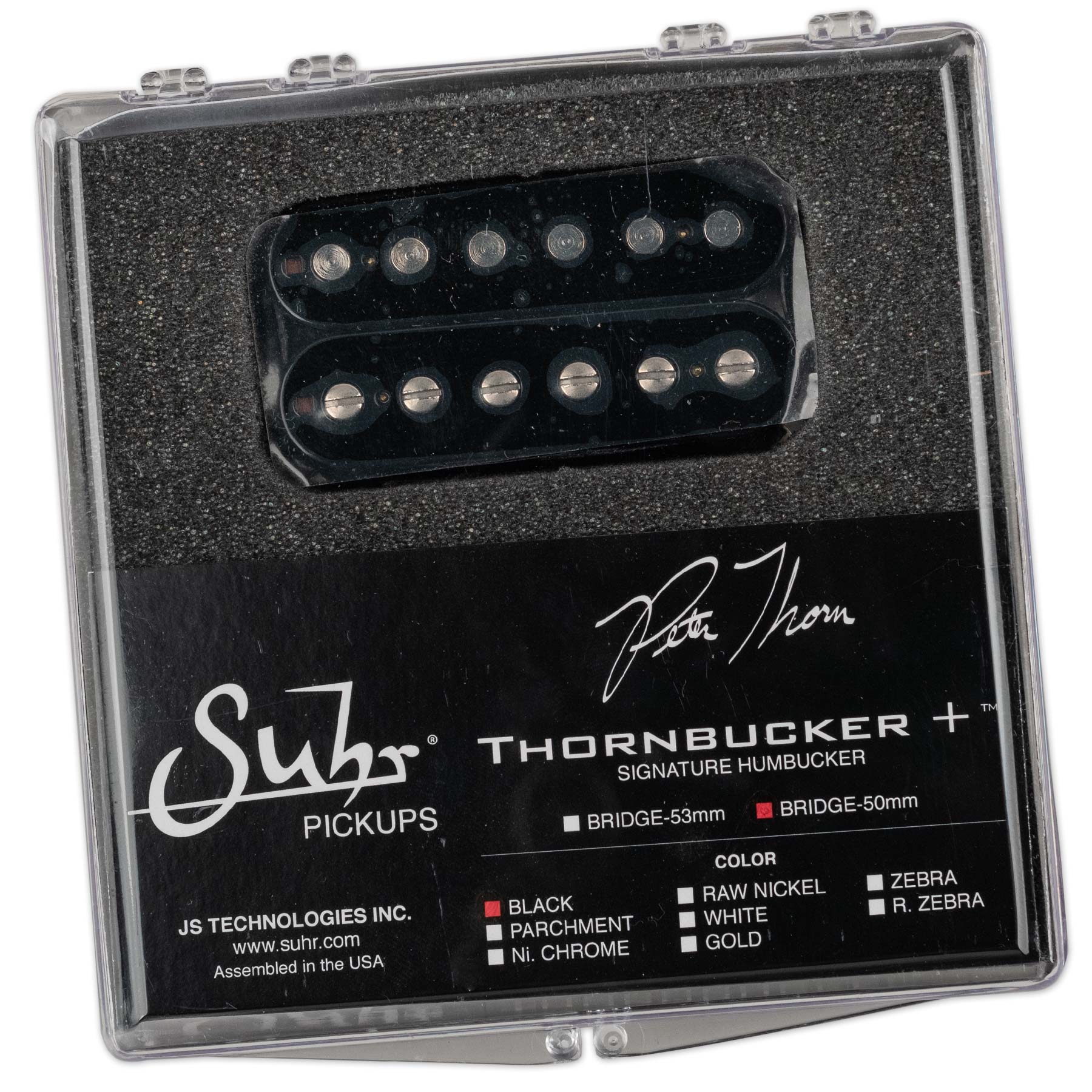 SUHR THORNBUCKER PLUS HUMBUCKER PICKUP, BRIDGE 50MM BLACK