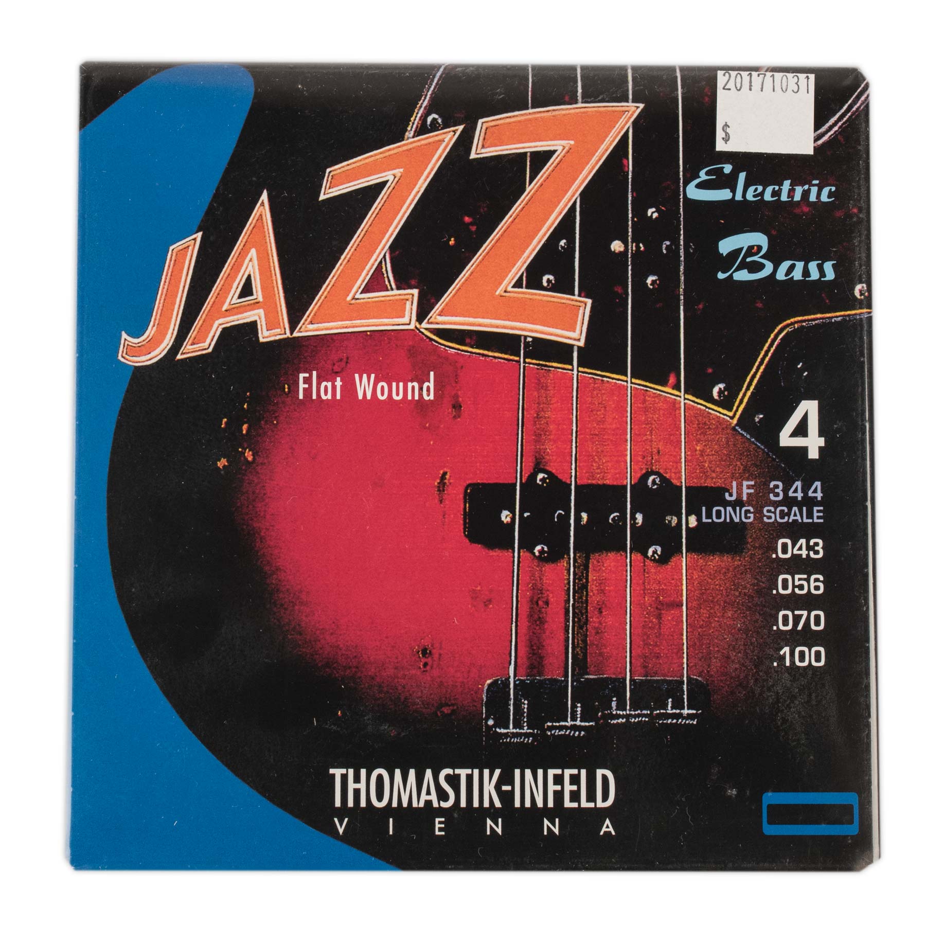 THOMASTIK-INFELD JAZZ ELECTRIC BASS FLAT WOUND SET .043-.100