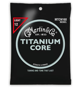 MARTIN MTCN160 TITANIUM CORE ACOUSTIC STRINGS 12-55