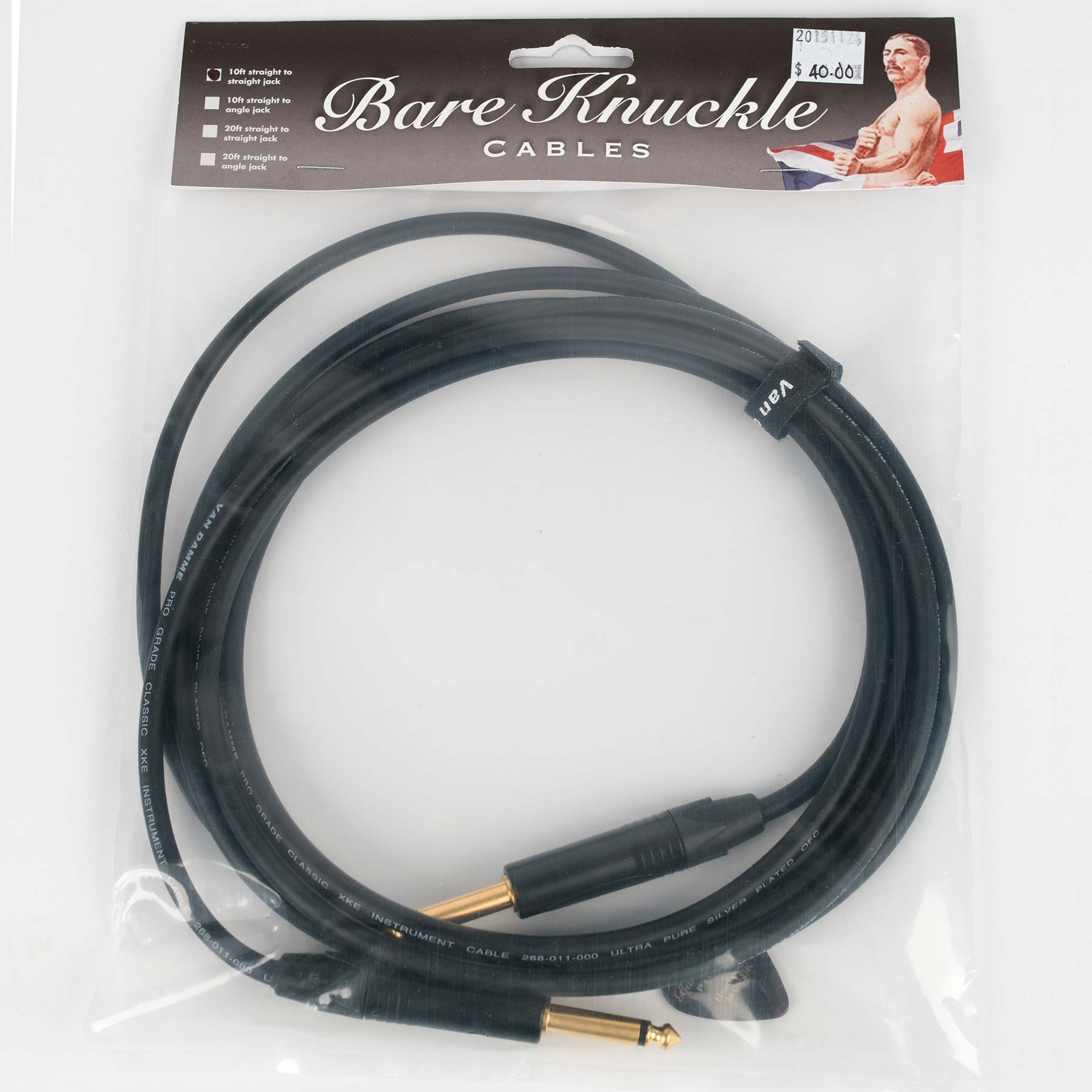 BARE KNUCKLE VDC GUITAR CABLE 10 STRAIGHT JACK