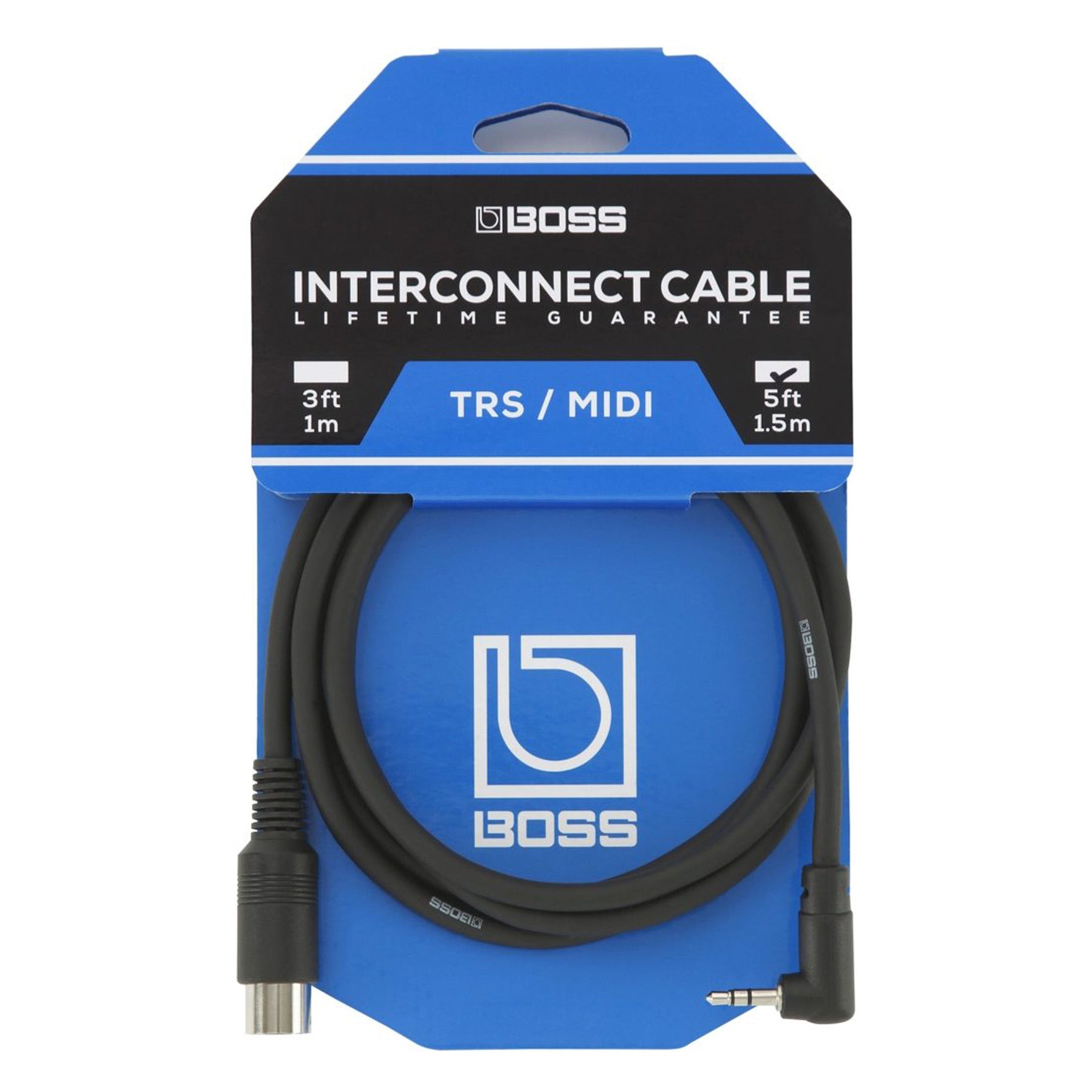 BOSS 3.5MM TRS/MIDI CONNECTING CABLE 5FT