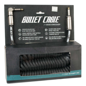 BULLET CABLE 30 COIL CABLE BLACK STRAIGHT/90 CONNECTORS