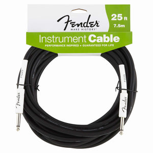 FENDER FG25 INSTRUMENT CABLE BLACK 25'