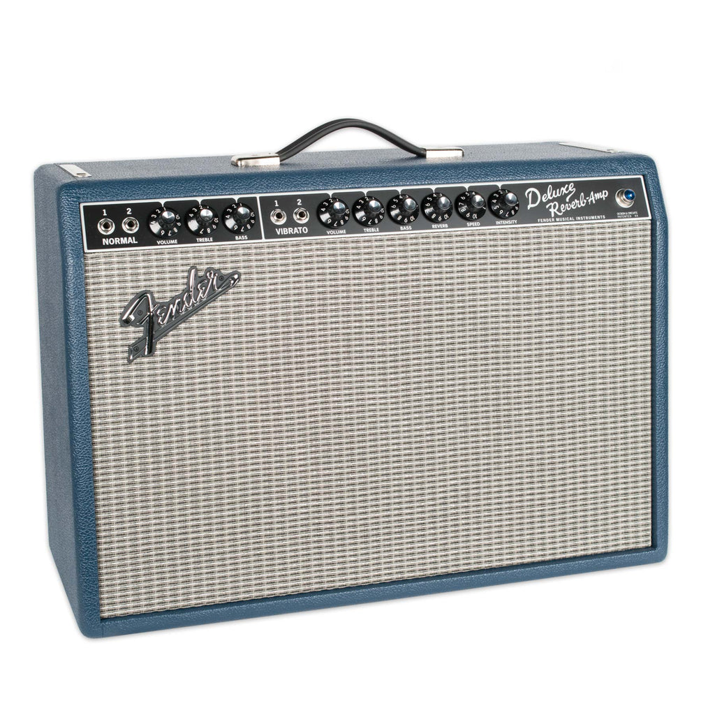 Blues Reverb Fender FENDER DELUXE REVERB LIMITED EDITION NAVY BLUE TOLEX AND ALINICO BLUE ...